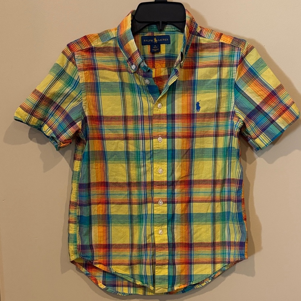 Ralph Lauren Vibrant Plaid Short Sleeve Shirt